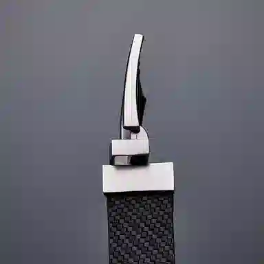 ELLE HOMME Business Leather Belt Gunmetal 3.3cm