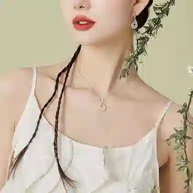 【福运福蝶】 周大生 蝴蝶平安扣吊坠 双碟设计森系甜美可爱小清新精致小众轻奢气质时尚百搭高级感礼盒装#好运 玉髓 项链 男女同款情侣款