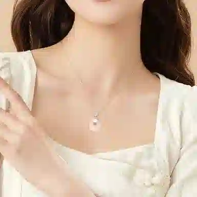 【福气满满】 周大生 如意平安扣 招财纳福诸事顺意 新中式国潮气质优雅百搭小众轻奢高级礼盒#好运 玉髓 项链 男女同款情侣款