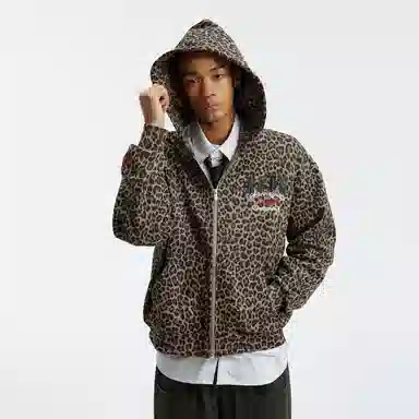 MEDM FW25 Leopard Waffle Hoodie