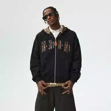 MEDM Leopard Zip Hoodie