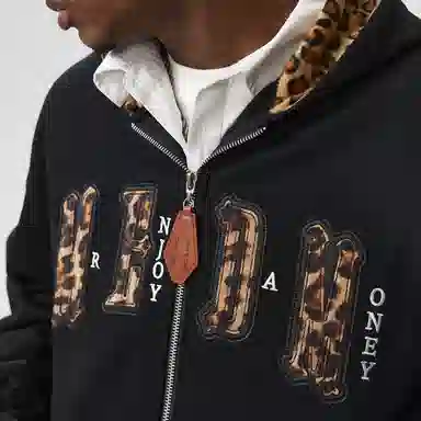 MEDM Leopard Zip Hoodie
