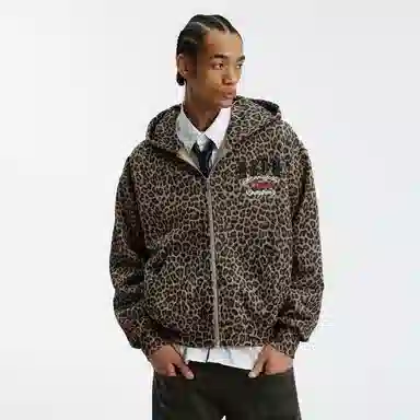 MEDM FW25 Leopard Waffle Hoodie