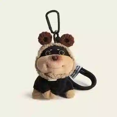 图涂丫 可爱帽子小狗包包可爱挂饰 毛绒 挂件 男女同款情侣款