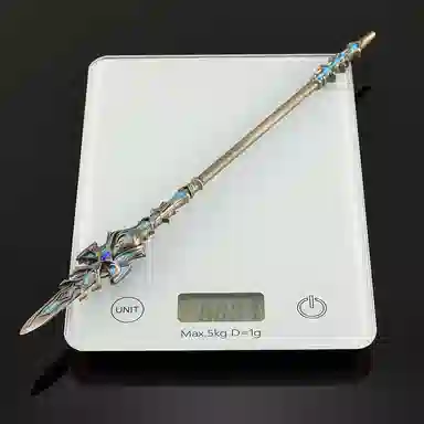 万格 绝世唐门武器 唐雅蓝银霸王枪 全金属工艺 其他静态模型