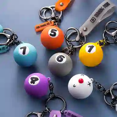 图涂丫 书包挂件可爱卡通桌球公仔手绳挂饰 硅胶 钥匙扣 男女同款情侣款