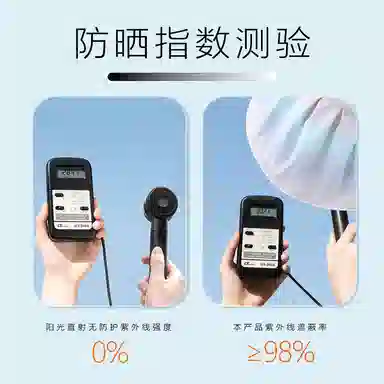 图涂丫 大檐黑胶遮阳帽渐变色空顶帽贝壳帽防紫外线 涤纶 防晒帽 男女同款情侣款