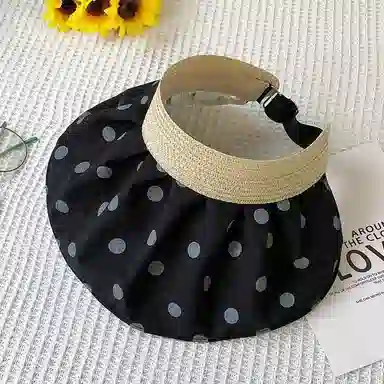 图涂丫 波点空顶出游紫外线贝壳 涤纶 防晒帽 男女同款情侣款