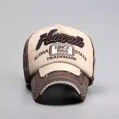 图涂丫 韩版复古水洗百搭显脸小遮阳 涤纶 鸭舌帽 男女同款情侣款