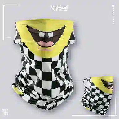 图涂丫 卡通表情机车骑行脸罩防紫外线护颈 涤纶 防晒面罩 男女同款情侣款