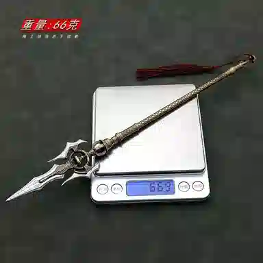 万格 长夜炽明影视兵器摆件冥夜战戟 金属武器玩具 其他静态模型