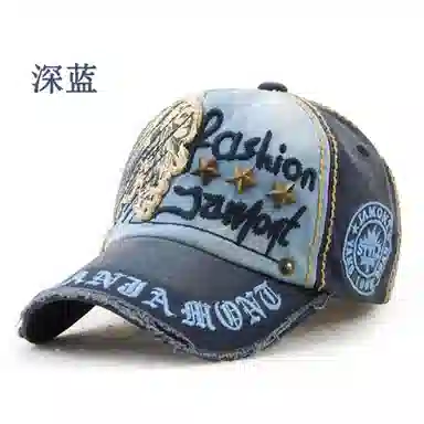 图涂丫 刺绣运动防晒休闲百搭时尚大头围 涤纶 鸭舌帽 男女同款情侣款