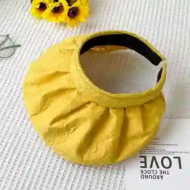 图涂丫 空顶防紫外线帽遮阳百搭时尚高颜值大檐 涤纶 防晒帽 男女同款情侣款