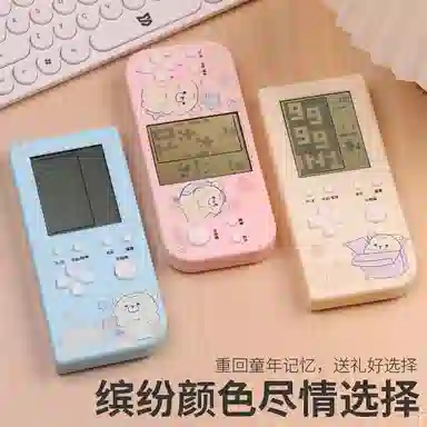 万格 掌上俄罗斯方块游戏机休闲解压大屏益智游戏机 电子玩具