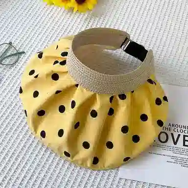 图涂丫 波点空顶出游紫外线贝壳 涤纶 防晒帽 男女同款情侣款