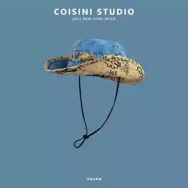 图涂丫 钓鱼复古登山遮阳帽帽子户外防晒遮阳露营 涤纶 渔夫帽 男女同款情侣款