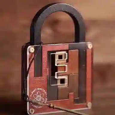 万格 爱因斯坦锁八级难度解密木质华容道鲁班锁烧脑益智 解锁/解环玩具