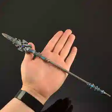 万格 绝世唐门武器 唐雅蓝银霸王枪 全金属工艺 其他静态模型