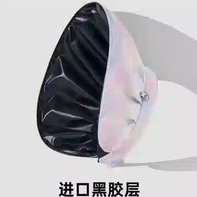 图涂丫 渐变色黑胶彩虹贝壳帽韩版夏季大帽檐紫外线遮阳帽 涤纶 防晒帽 男女同款情侣款