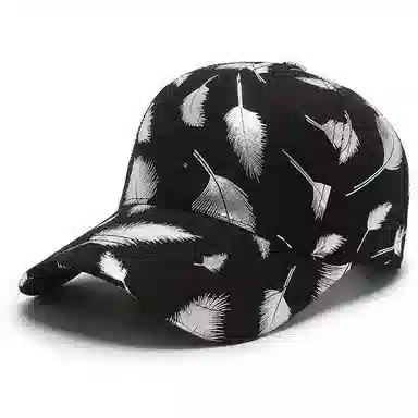 图涂丫 出游时尚 休闲羽毛图案圆顶 涤纶 鸭舌帽 男女同款情侣款