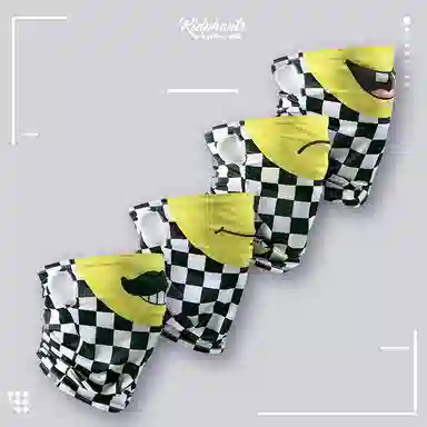 图涂丫 卡通表情机车骑行脸罩防紫外线护颈 涤纶 防晒面罩 男女同款情侣款