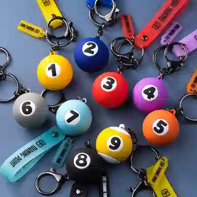 图涂丫 书包挂件可爱卡通桌球公仔手绳挂饰 硅胶 钥匙扣 男女同款情侣款