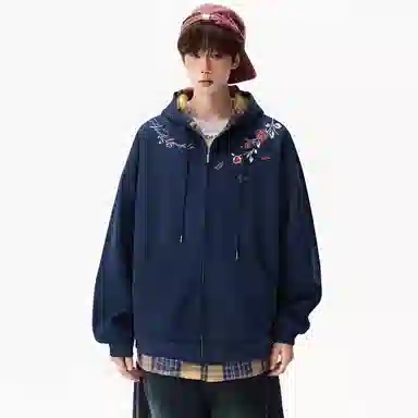 Lonsdale Vintage Plaid Floral Sweatshirt