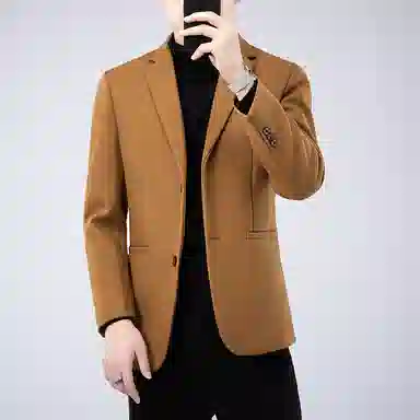 卡丹狄诺 含绵羊毛男士秋冬西服男保暖舒适轻商务休闲百搭秋季纯色单西男西装 男款