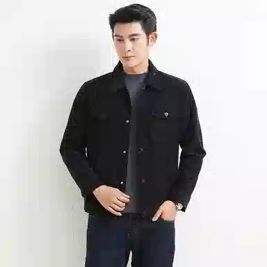 卡丹狄诺 经典翻领皮夹克男秋冬轻商务立体剪裁宽松休闲单排扣铆钉美式复古工装高街外套高级感行政皮衣 男款