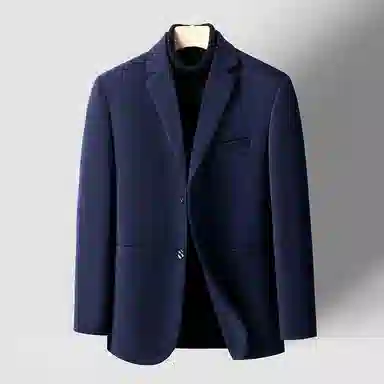 卡丹狄诺 含绵羊毛男士秋冬西服男保暖舒适轻商务休闲百搭秋季纯色单西男西装 男款