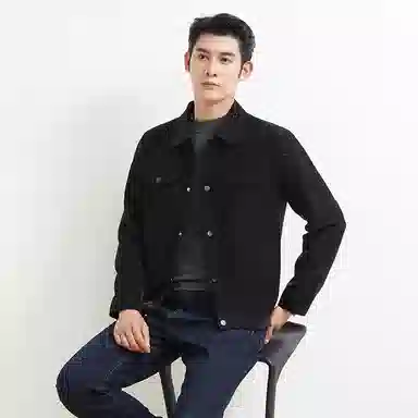 卡丹狄诺 经典翻领皮夹克男秋冬轻商务立体剪裁宽松休闲单排扣铆钉美式复古工装高街外套高级感行政皮衣 男款