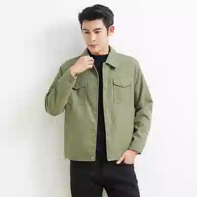 卡丹狄诺 经典翻领皮夹克男秋冬轻商务立体剪裁宽松休闲单排扣铆钉美式复古工装高街外套高级感行政皮衣 男款