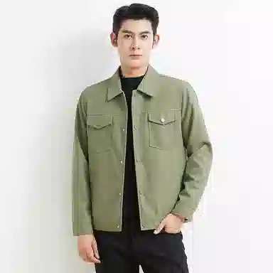 卡丹狄诺 经典翻领皮夹克男秋冬轻商务立体剪裁宽松休闲单排扣铆钉美式复古工装高街外套高级感行政皮衣 男款