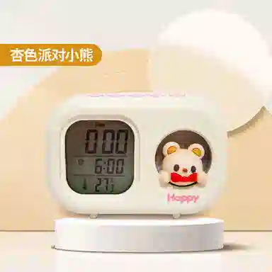 三木 闹钟夜灯多功能可爱闹钟创意学生 石英机芯 闹钟 男女同款