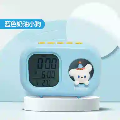 三木 闹钟夜灯多功能可爱闹钟创意学生 石英机芯 闹钟 男女同款