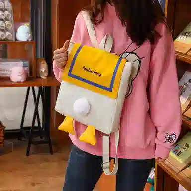 vack Simple Canvas Backpack