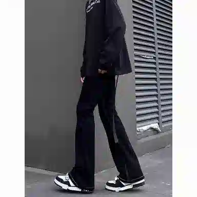 悍戈 美式复古飘带多版型百搭长裤牛仔裤 男女同款