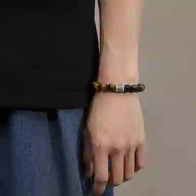 茂琼 复古高级感小众 黑曜石 手串 男款