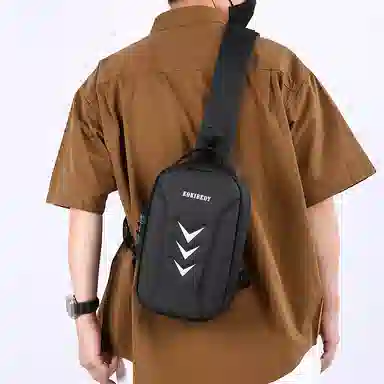 SAPANA STUDIO Nylon Chest Bag Black