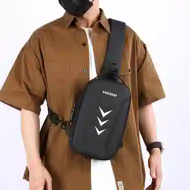 SAPANA STUDIO Nylon Chest Bag Black