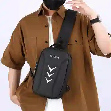 SAPANA STUDIO Nylon Chest Bag Black