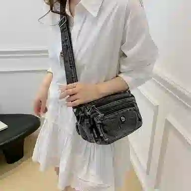 SAPANA STUDIO Vintage Denim Shoulder Bag