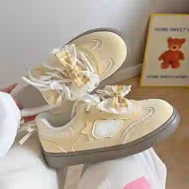 BINGO DUCK Retro Bow Low Sneakers