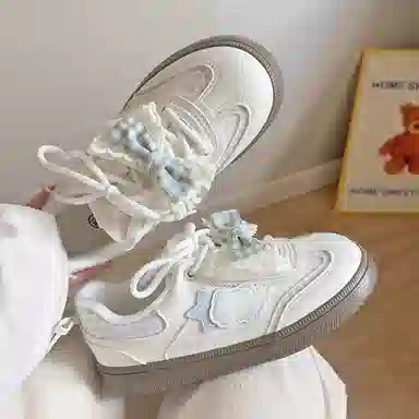 BINGO DUCK Retro Bow Low Sneakers