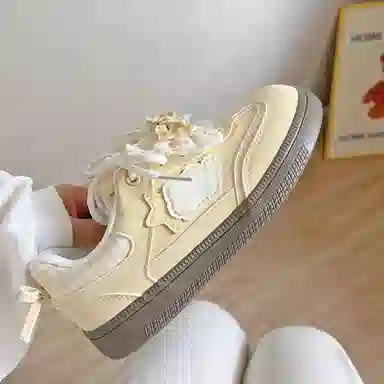 BINGO DUCK Retro Bow Low Sneakers