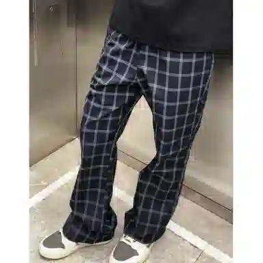 悍戈 美式复古格子男夏款多样版型设计感裤子休闲裤 男女同款