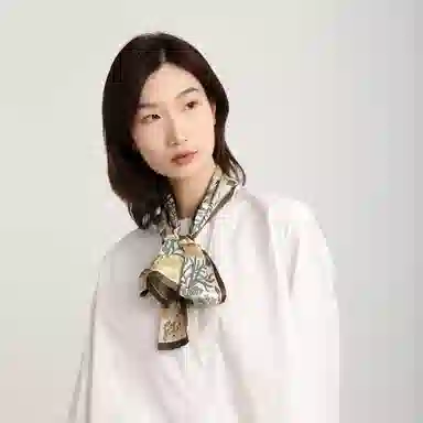 莎莎 花卉油画系列 双层双面异色 简约时尚气质优雅日常百搭 桑蚕丝 丝巾 女款