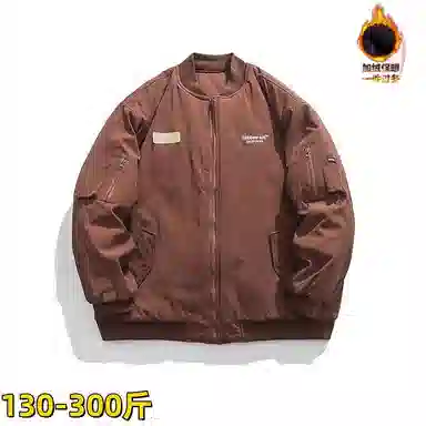 沐诚阳译 美式复古工装加厚飞行员飞行服棒球棉服情侣宽松冬季外套夹克 男女同款
