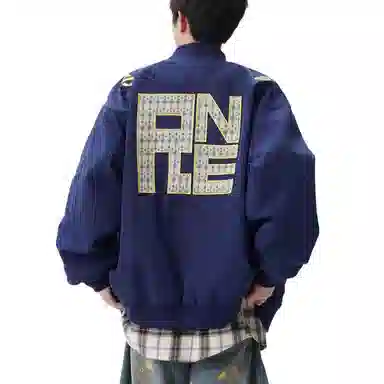 沐诚阳译  美式高街设计感工装潮牌情侣款休闲棒球服 男女同款
