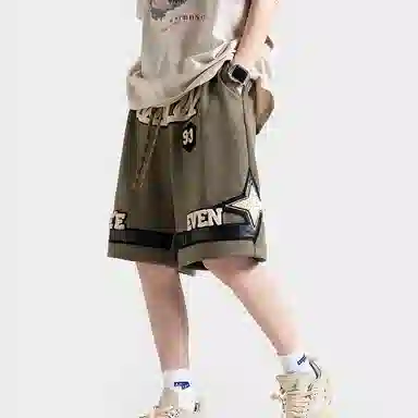 沐诚阳译 宽松篮球裤美式嘻哈休闲短裤 男款